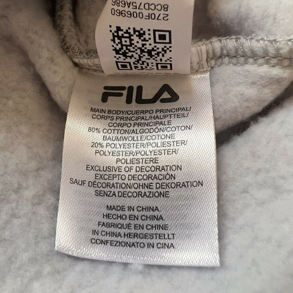 FILA Womens 1/4 Zip Pullover Color block chevron Pattern Lavender White Gray XL - Picture 11 of 11
